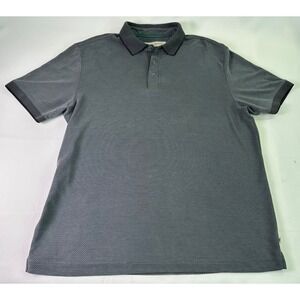 Tommy Bahama Gray Short Sleeve Polo Shirt Mens Large Patterned Casual‎